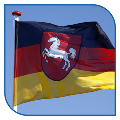 Bild vergrern: Niedersachsen Flagge