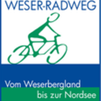 Bild vergrößern: Zu sehen ist das Logo des Weser-Radweges.